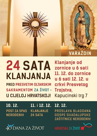 24 satno klanjanje za nerođene u Varaždinu, Čakovcu i Koprivnici